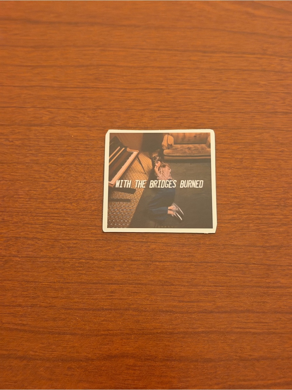 With The Bridges Burned Card Game Sticker - Brown Artwork